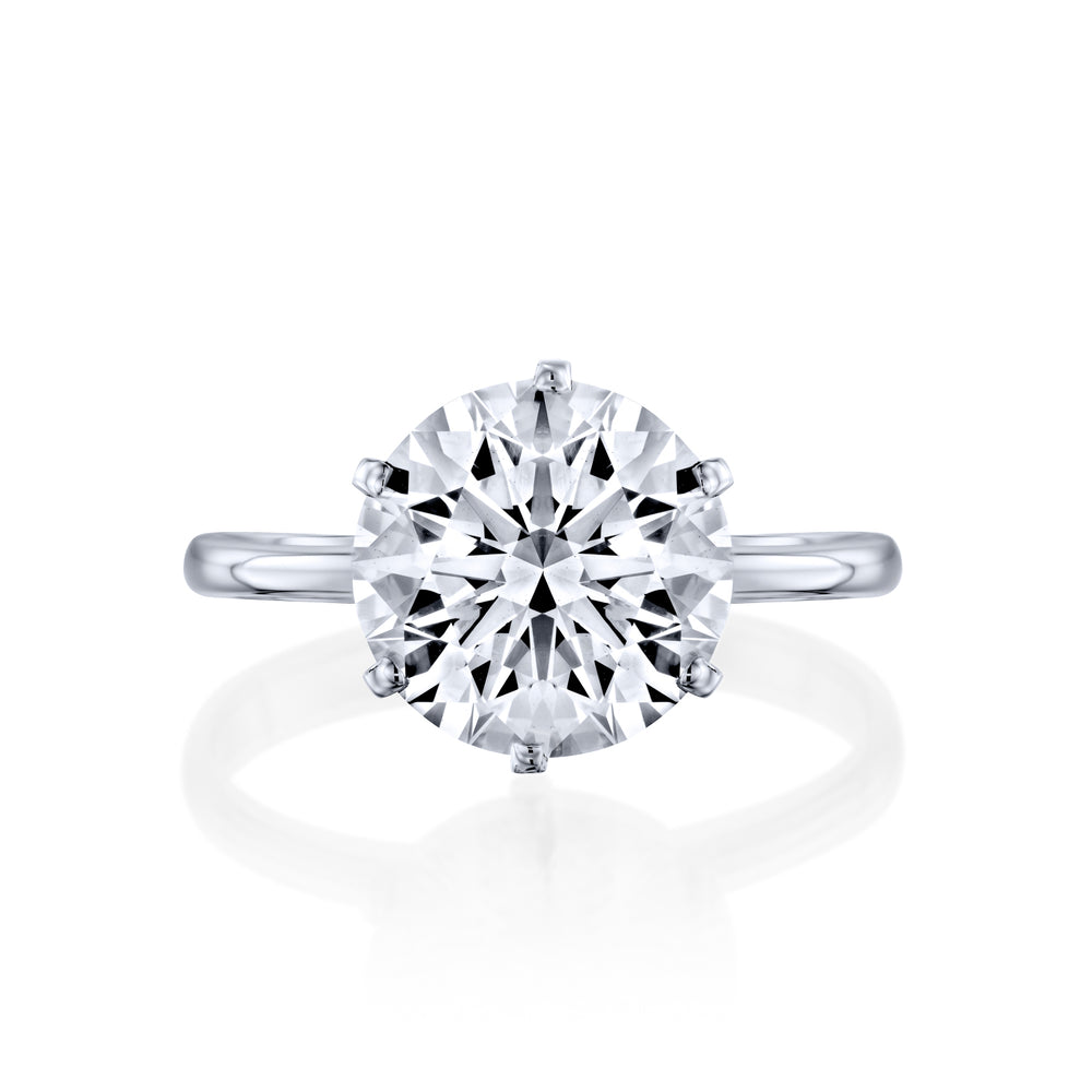 טבעת סוליטר "סשה" בשיבוץ יהלום מעבדה גדול מזהב לבן