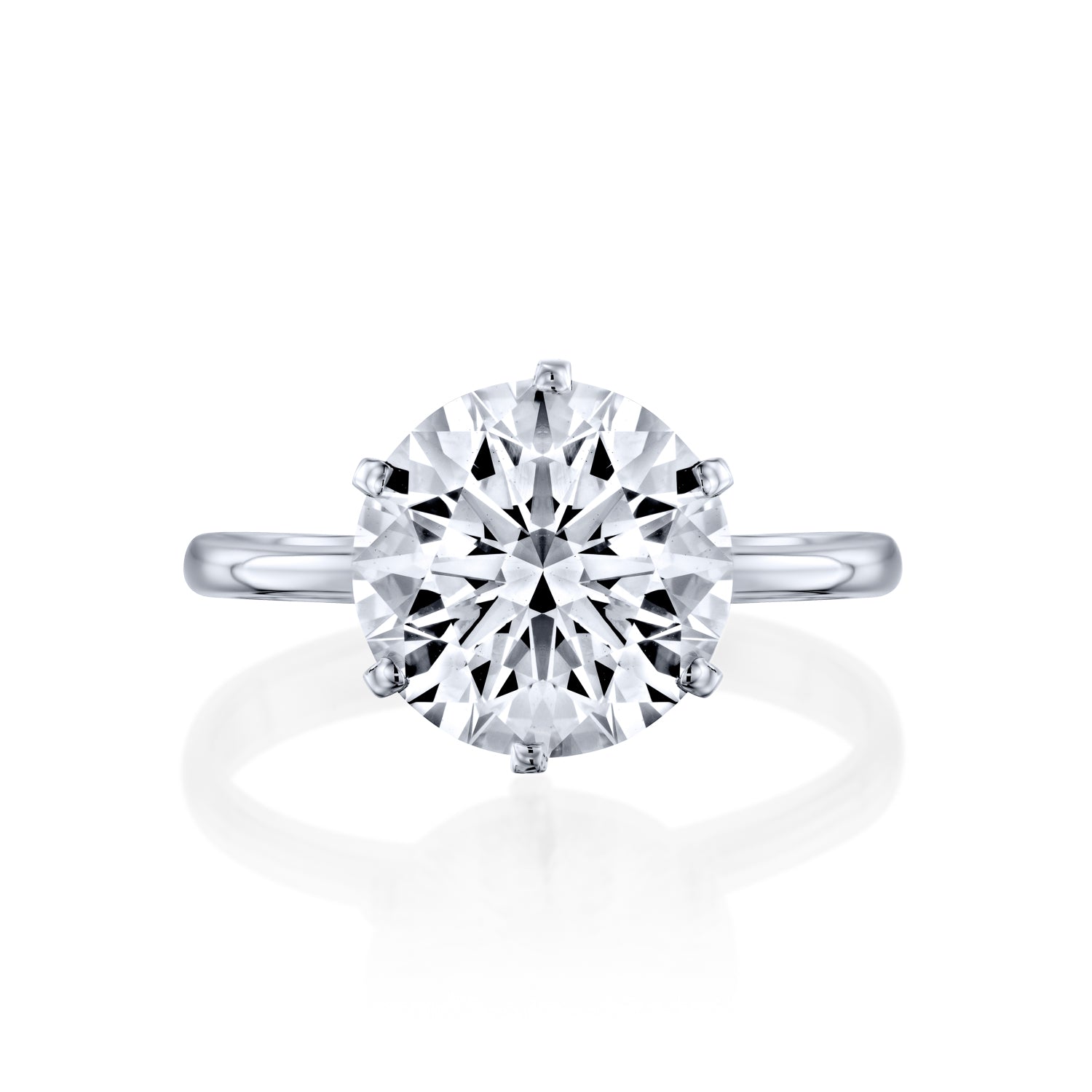 טבעת סוליטר "סשה" בשיבוץ יהלום מעבדה גדול מזהב לבן