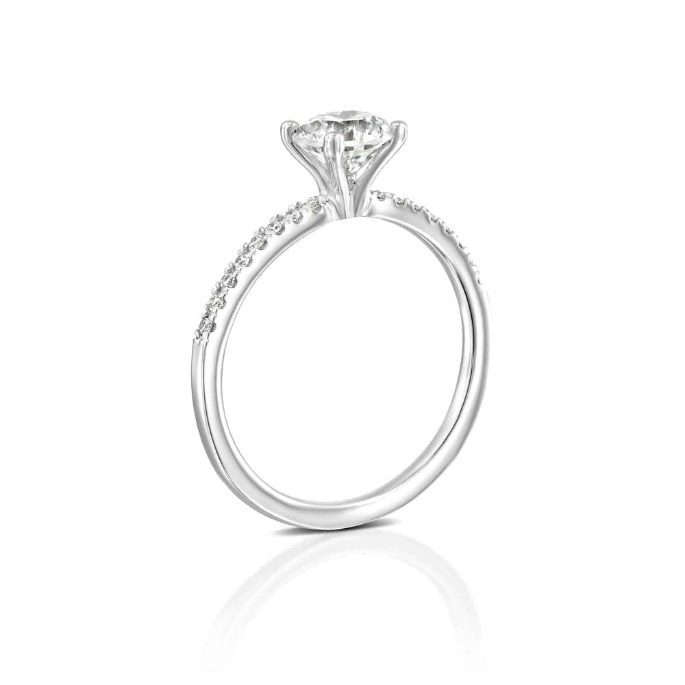 טבעת אירוסין "קרול" זהב לבן