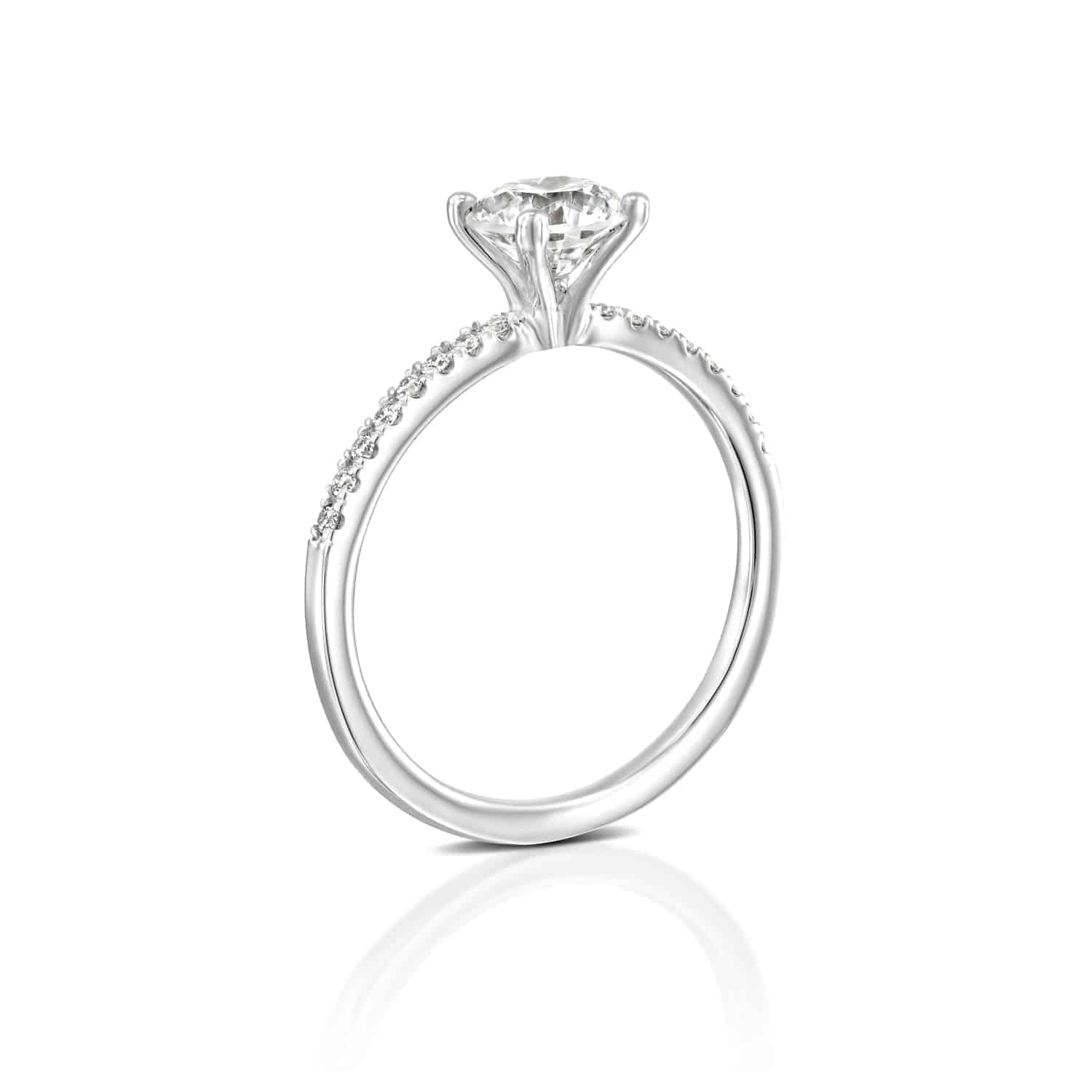 טבעת אירוסין "קרול" זהב לבן