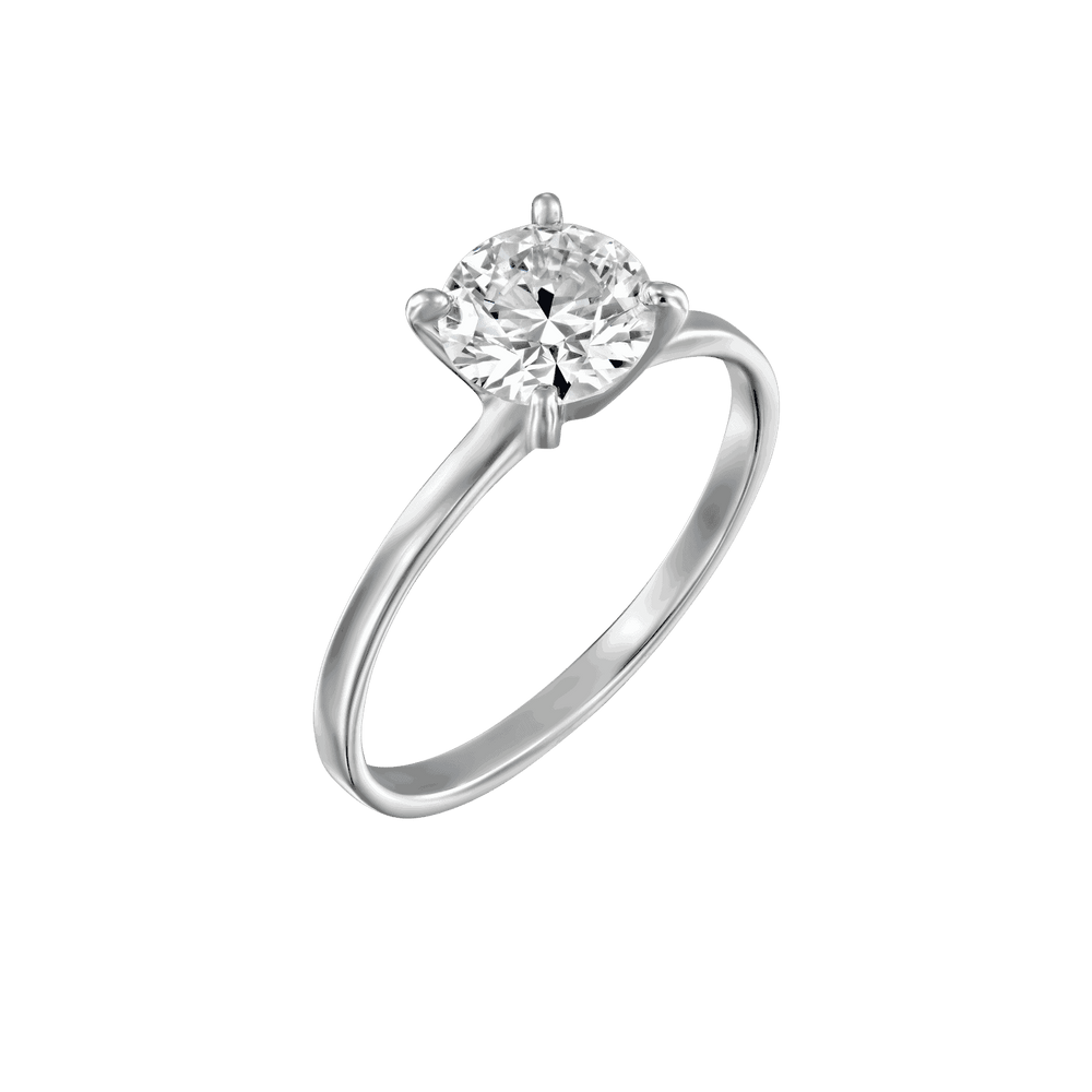 טבעת אירוסין "אנה" סוליטר זהב לבן