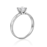 טבעת יהלום מעבדה פרינסס "ויולט" זהב לבן