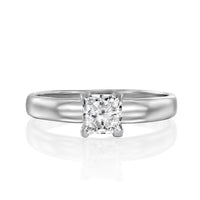 טבעת יהלום מעבדה פרינסס "ויולט" זהב לבן