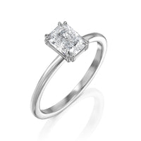 טבעת אירוסין "רדיאנט" זהב לבן