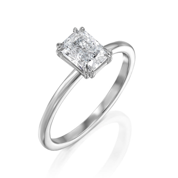 טבעת אירוסין "רדיאנט" זהב לבן