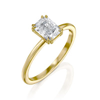 טבעת אירוסין "רדיאנט" זהב צהוב