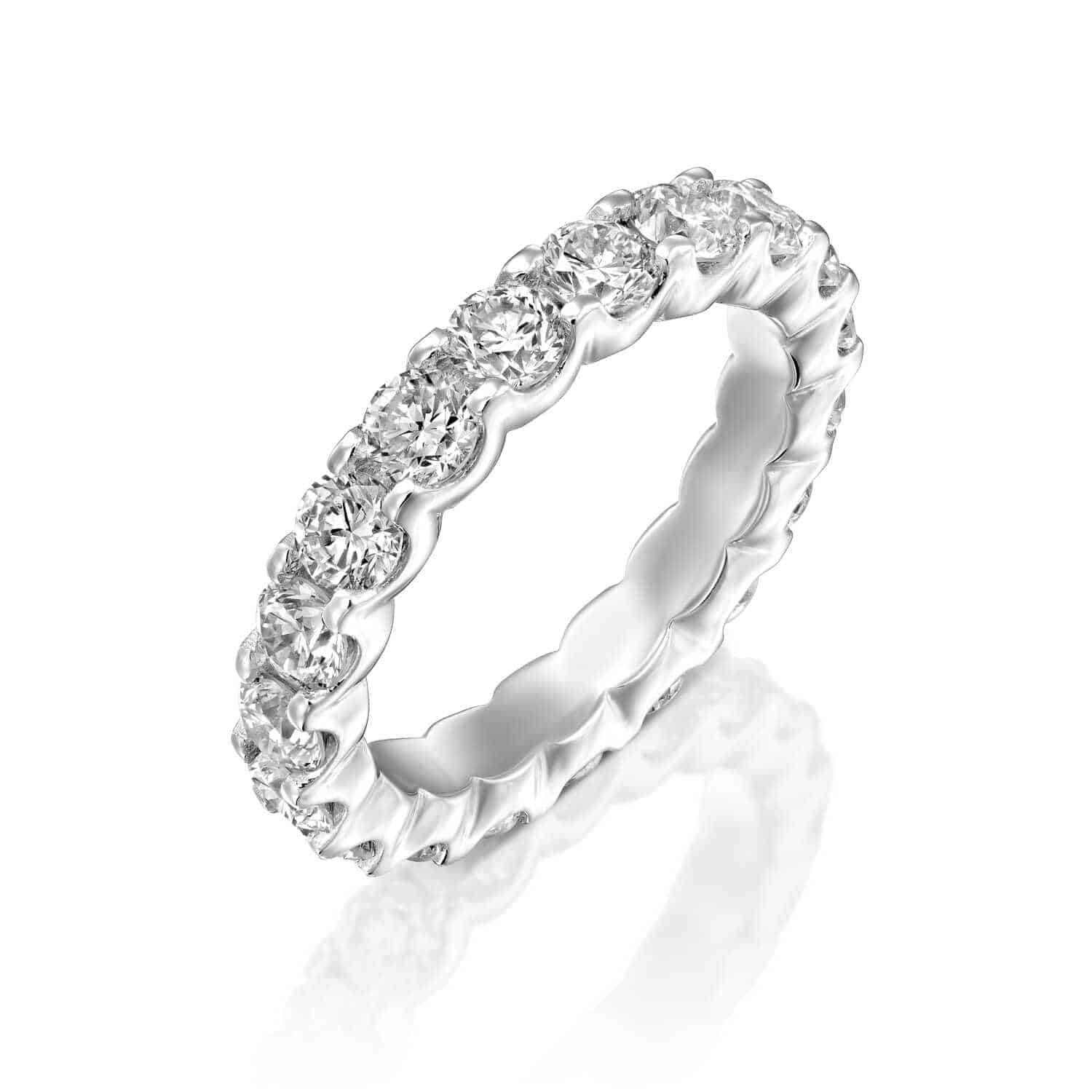 טבעת איטרניטי המשובצת זהב לבן