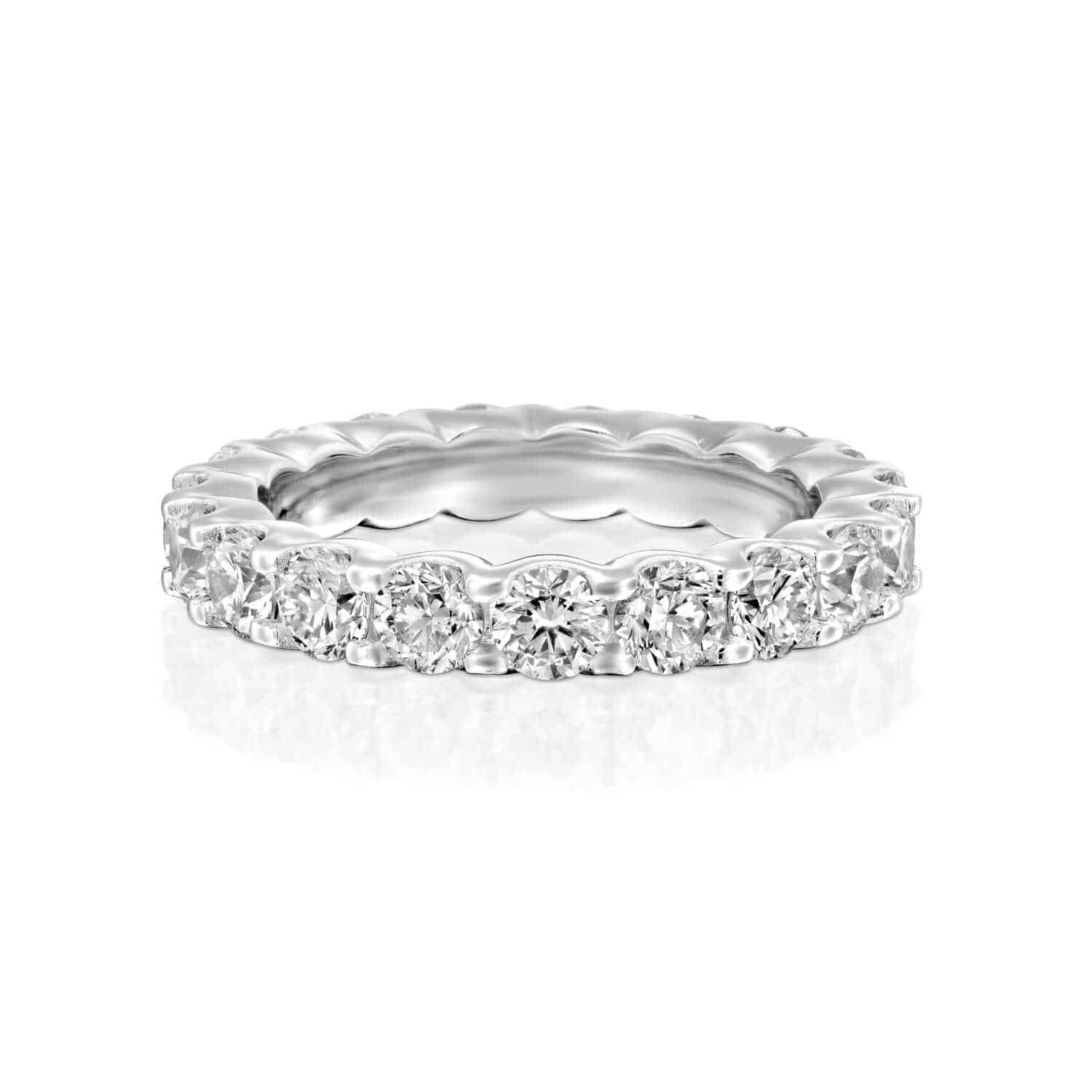 טבעת איטרניטי המשובצת זהב לבן