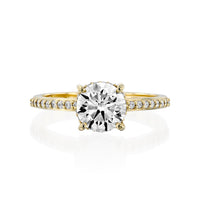 טבעת יהלומים אבריל זהב צהוב