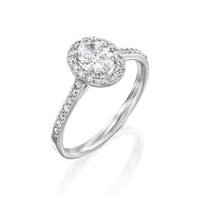 טבעת אירוסין "אוולין" זהב לבן