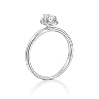 טבעת יהלום טיפה "רוז" זהב לבן