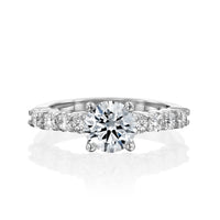 טבעת אירוסין "אן" זהב לבן