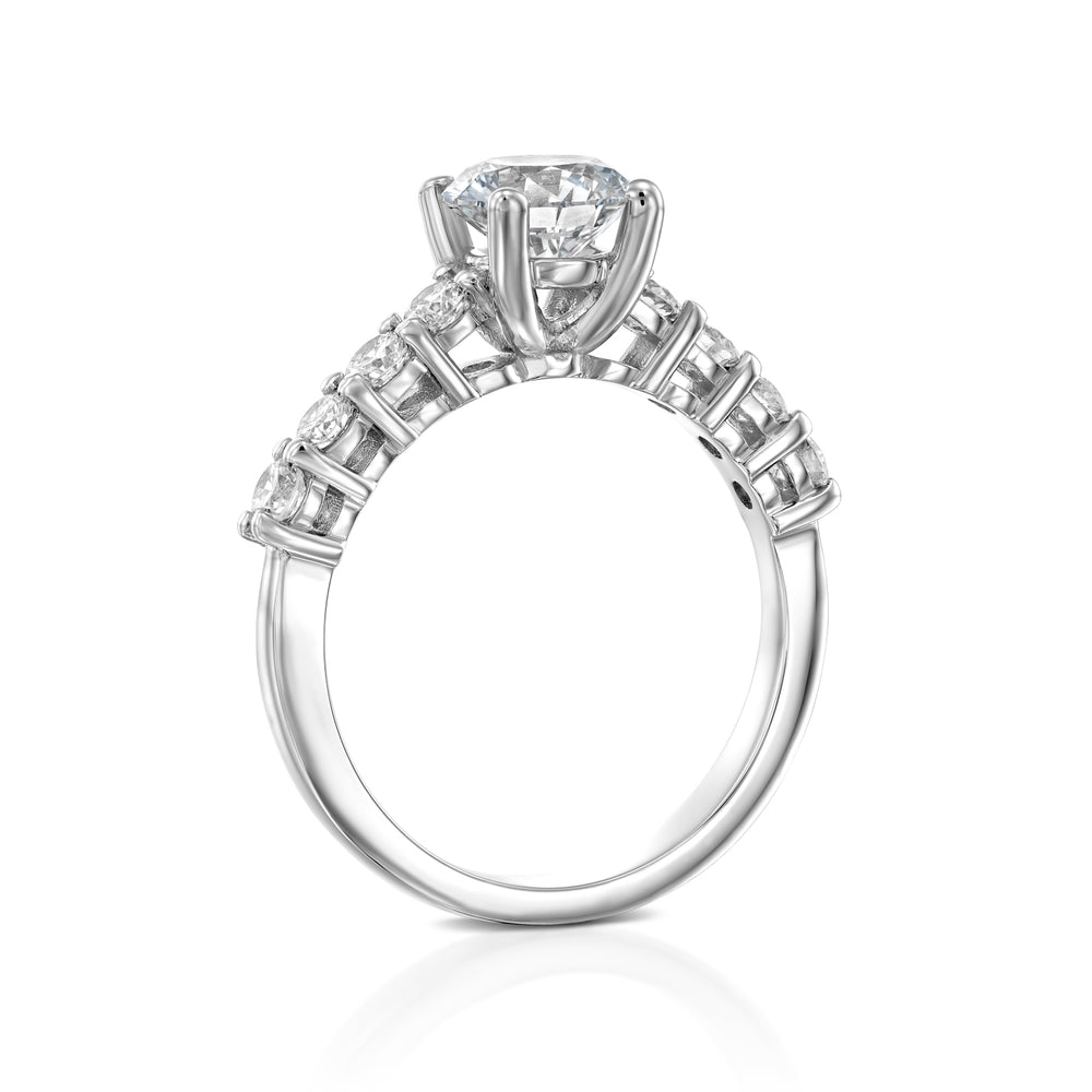 טבעת אירוסין "אן" זהב לבן