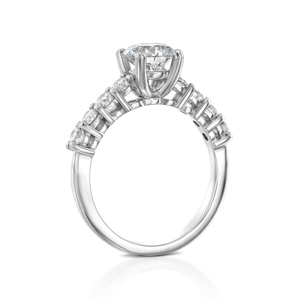 טבעת אירוסין "אן" זהב לבן