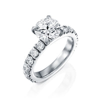 טבעת יהלומי מעבדה יוקרתית נינה זהב לבן