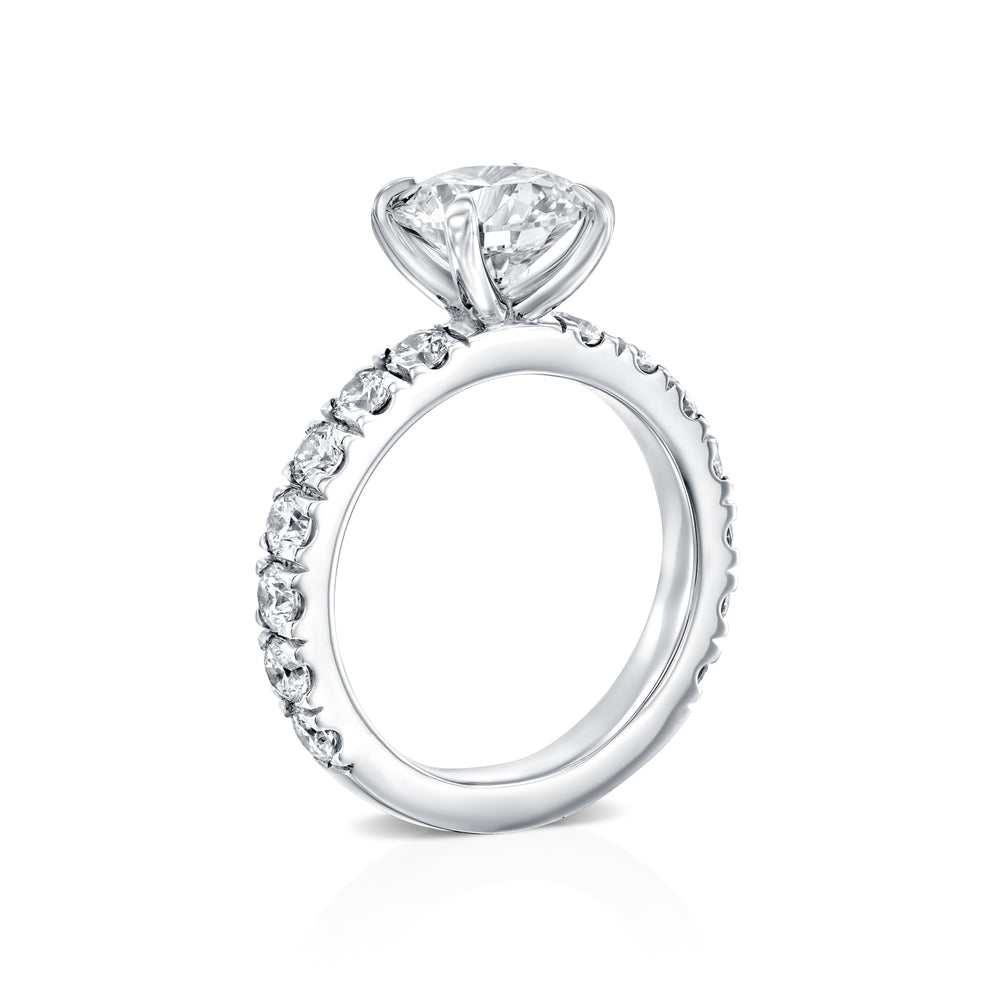 טבעת יהלומי מעבדה יוקרתית נינה זהב לבן