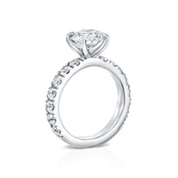 טבעת יהלומי מעבדה יוקרתית נינה זהב לבן