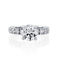 טבעת יהלומי מעבדה יוקרתית נינה זהב לבן