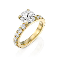 טבעת יהלום מעבדה יוקרתית נינה זהב צהוב