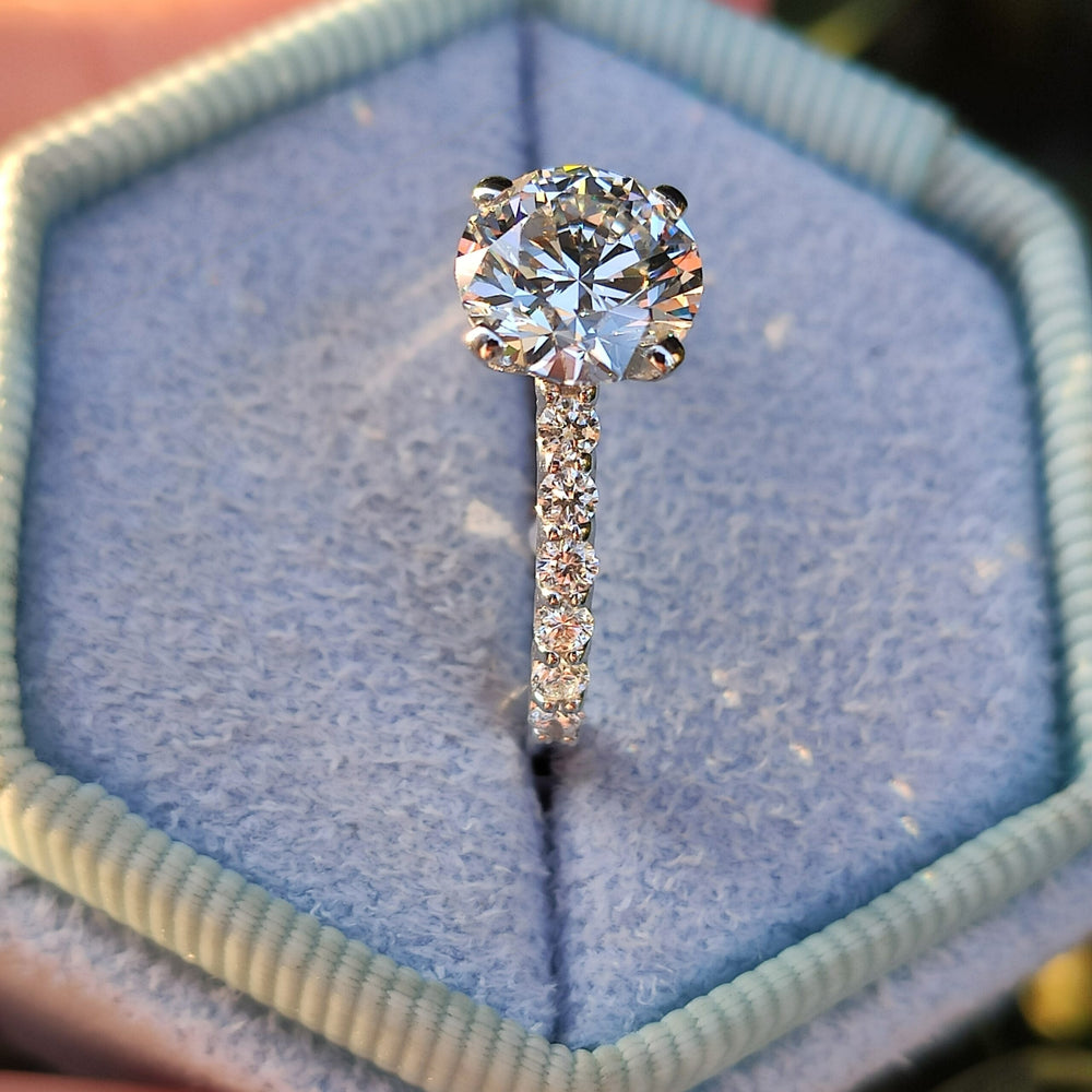 טבעת אירוסין יהלום מעבדה "ליז" זהב צהוב