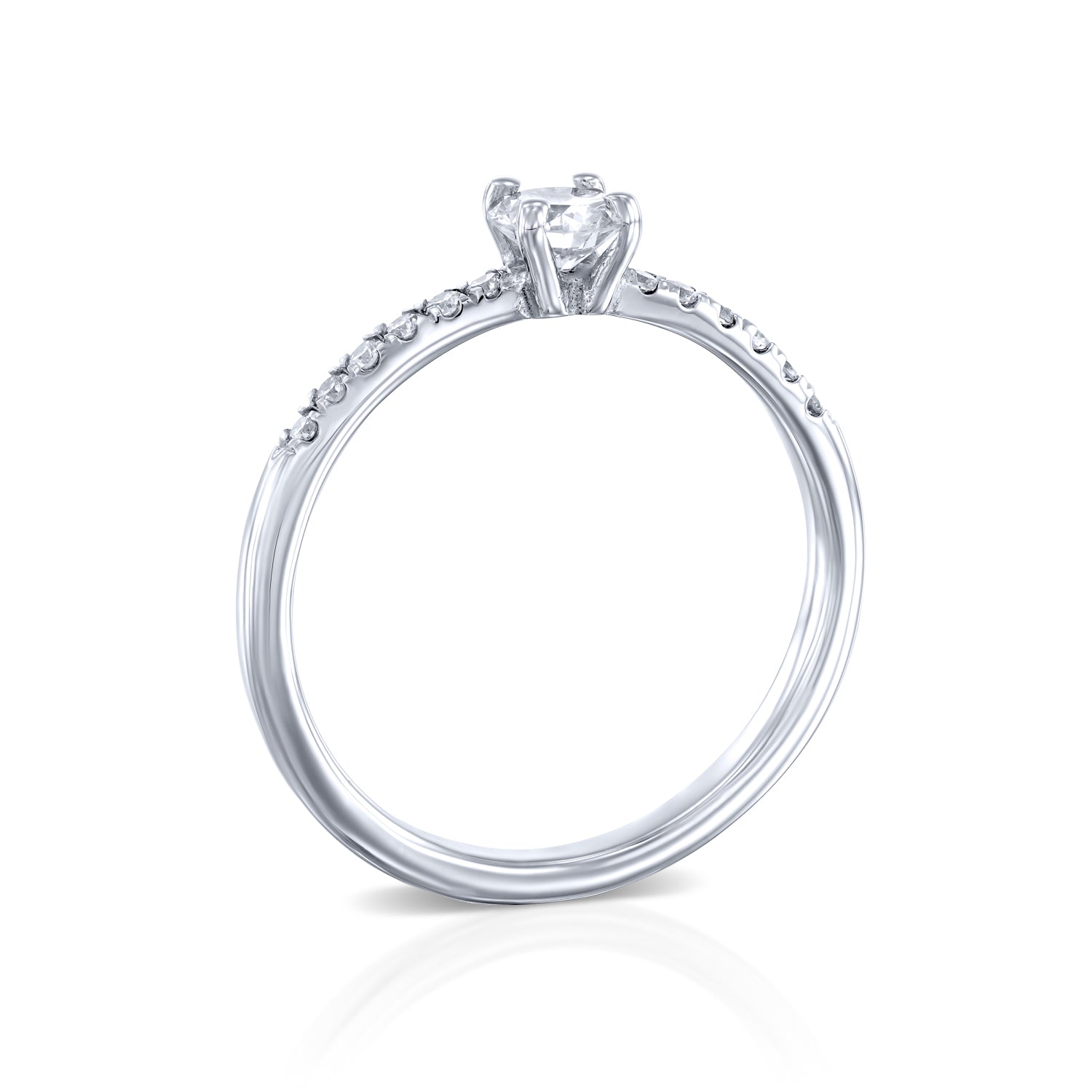 טבעת אירוסין "קנדל" זהב לבן