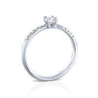 טבעת אירוסין "קנדל" זהב לבן