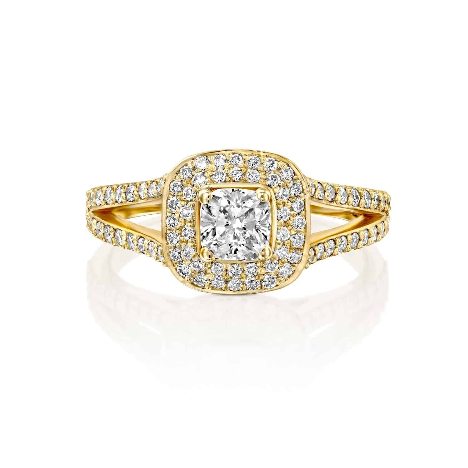 טבעת אירוסין "אלכסיס" זהב צהוב