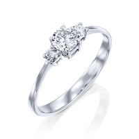 טבעת אירוסין "נואל" זהב לבן