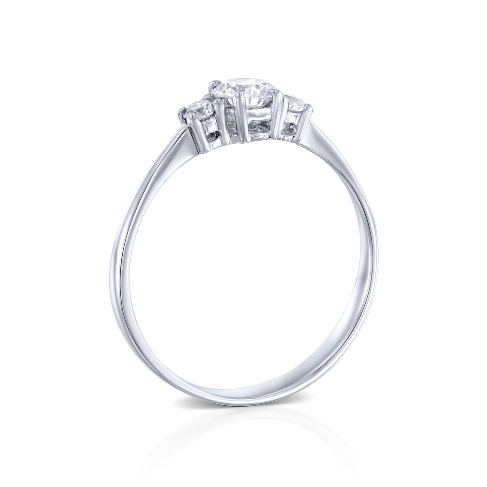 טבעת אירוסין "נואל" זהב לבן