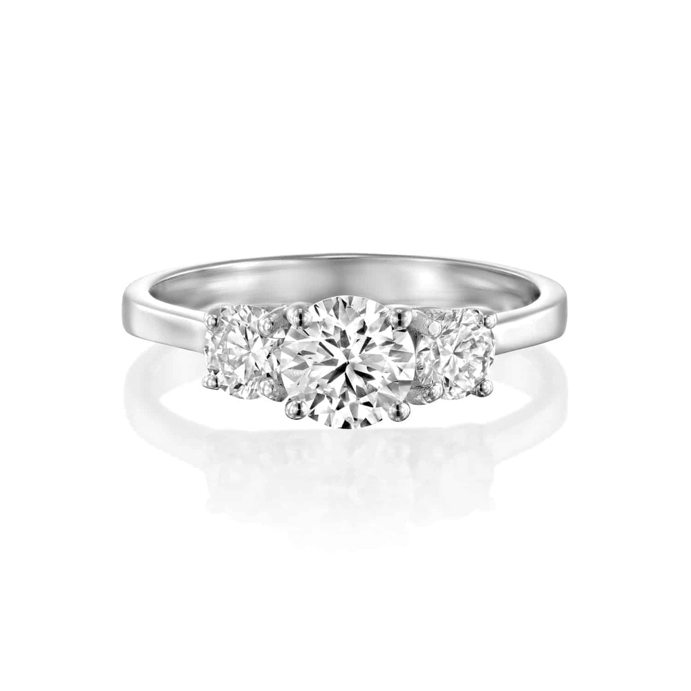 טבעת יהלומים "מגי" זהב לבן