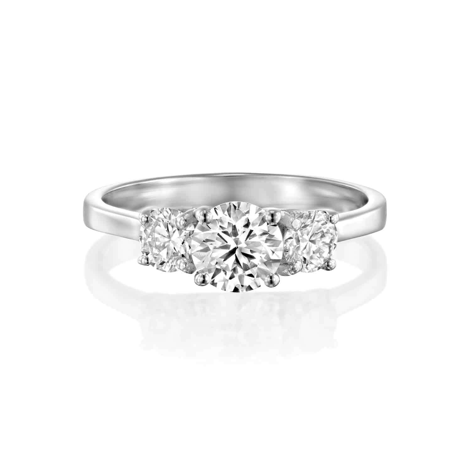 טבעת יהלומים "מגי" זהב לבן