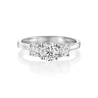 טבעת יהלומים "מגי" זהב לבן