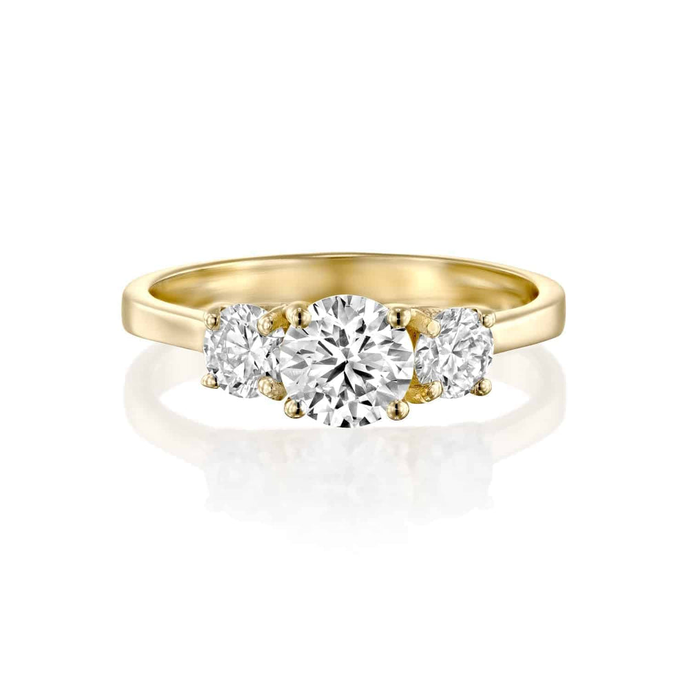 טבעת יהלומים "מגי" זהב צהוב