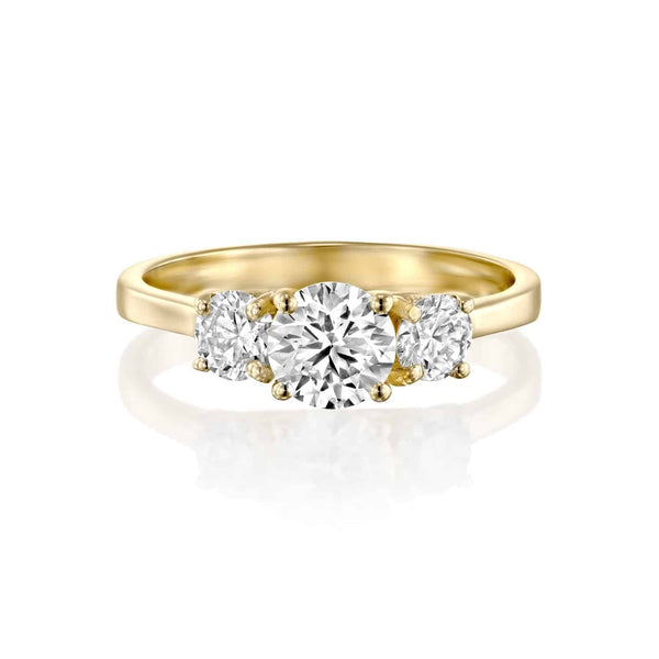 טבעת יהלומים "מגי" זהב צהוב