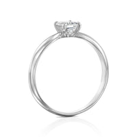 טבעת אירוסין "ברנדה אמרלד" זהב לבן