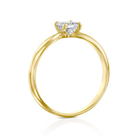 טבעת אירוסין "ברנדה אמרלד" זהב צהוב