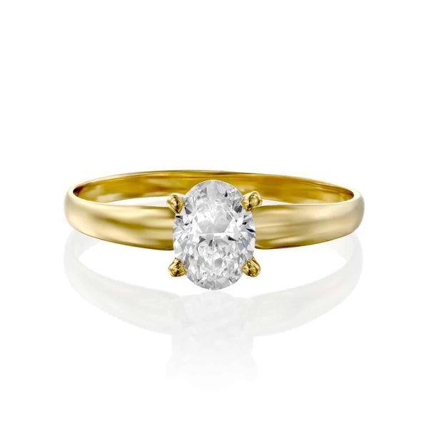 טבעת סוליטר "מליסה" זהב צהוב