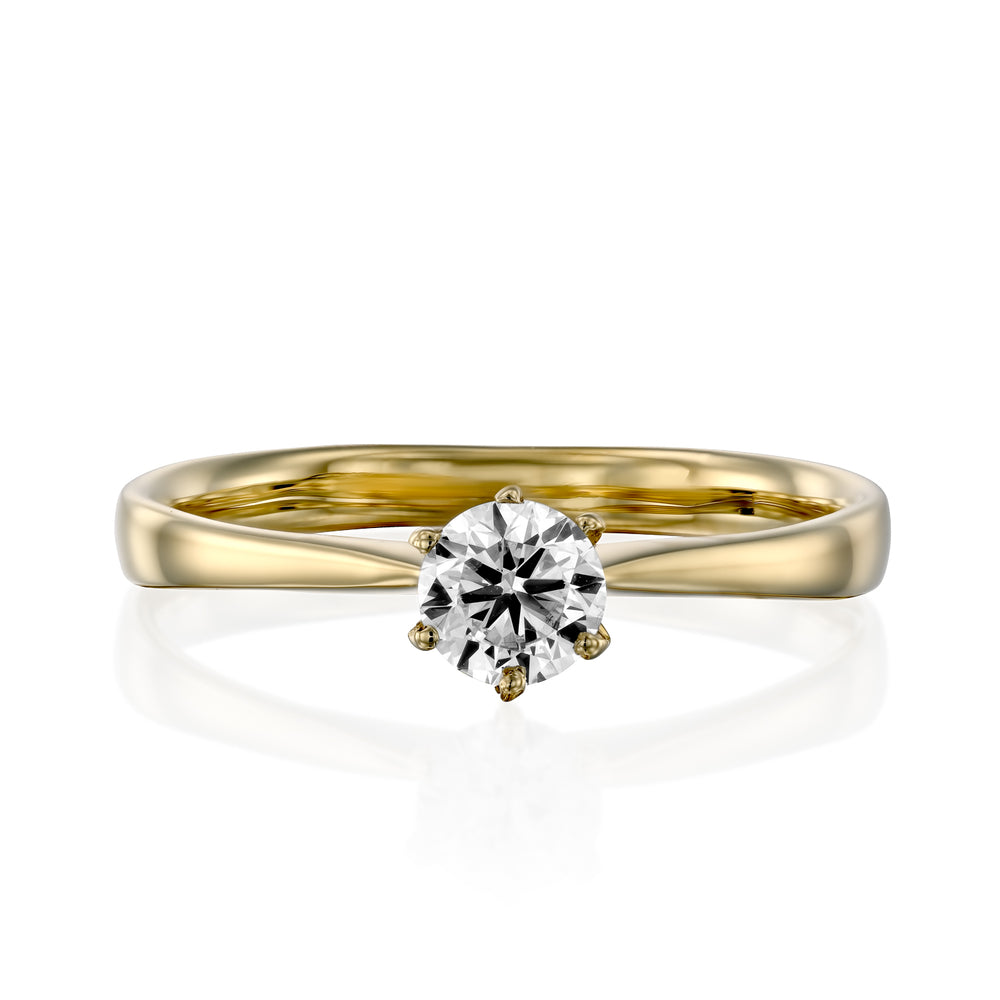 טבעת אירוסין "דונה" זהב צהוב