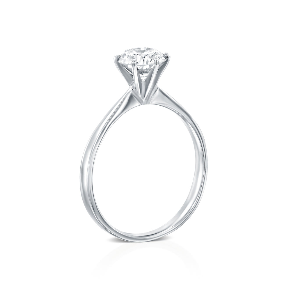 טבעת אירוסין מעבדה "טאי" זהב לבן