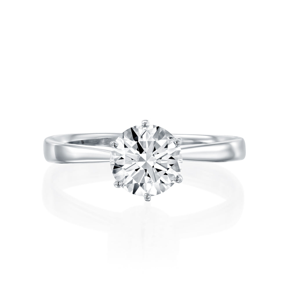 טבעת אירוסין מעבדה "טאי" זהב לבן