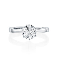 טבעת אירוסין מעבדה "טאי" זהב לבן