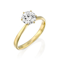 טבעת יהלום מעבדה "טאי" מזהב צהוב