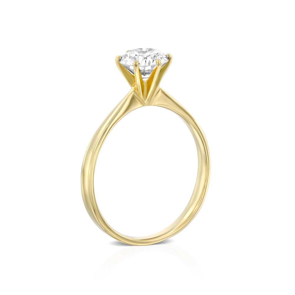 טבעת יהלום מעבדה "טאי" מזהב צהוב