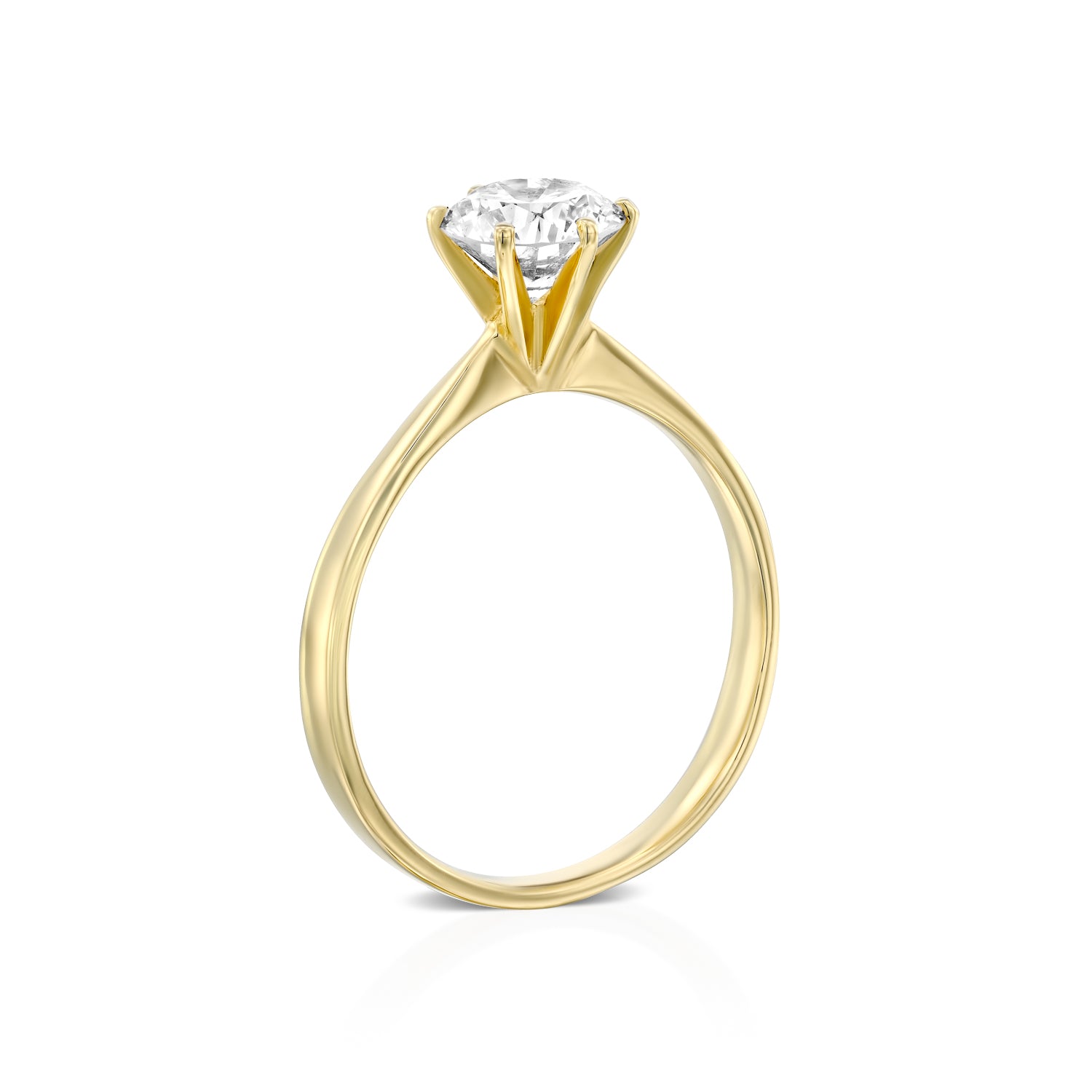 טבעת יהלום מעבדה "טאי" מזהב צהוב