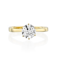 טבעת יהלום מעבדה "טאי" מזהב צהוב