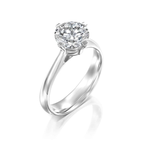 טבעת אירוסין סוליטר "מרי" זהב לבן