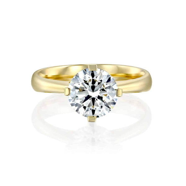 טבעת אירוסין סוליטר "מרי" זהב צהוב