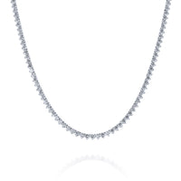 קולייר יהלומים 9 קראט חצי שיבוץ בזהב לבן בעיצוב יוקרתי