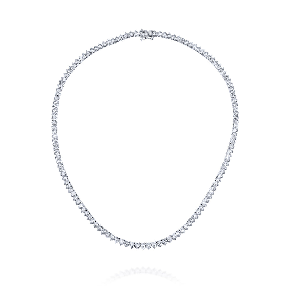 קולייר יהלומים 15 קראט שיבוץ מלא בזהב לבן בעיצוב מפואר