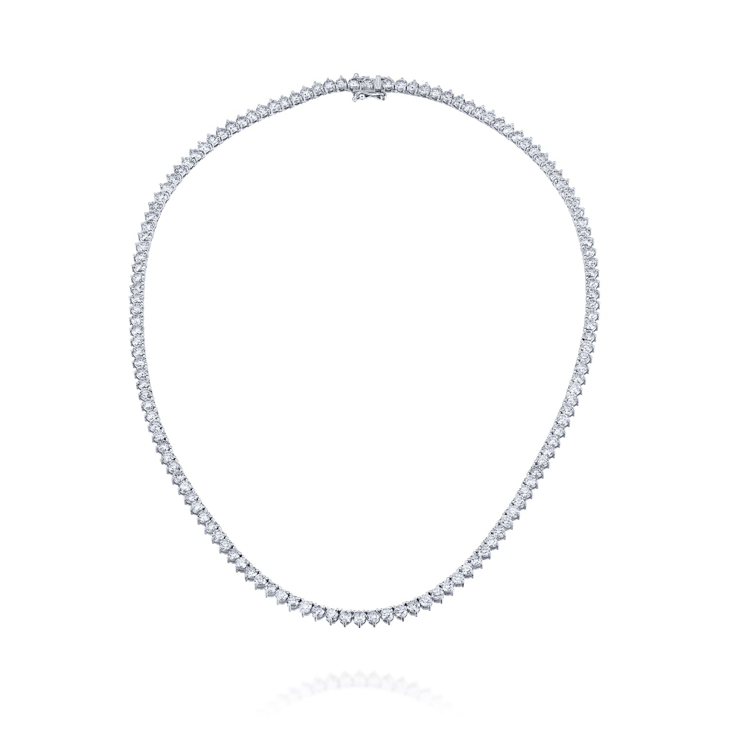 קולייר יהלומים 15 קראט שיבוץ מלא בזהב לבן בעיצוב מפואר